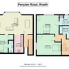 Photo 9: Flat floorplan; available bedroom is the top-left on the second storey