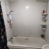 Photo 3: Partly tiled bathroom with electric shower