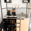 Photo 7: Kitchenette is fully stocked with electric stove top, microwave, airfryer, cooking utensils, cutlery