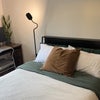 Photo 2: Natural fibre bedding, new double bedroom and lamp