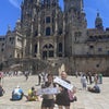 Photo 4: me and my friend Lucia after walking the Camino de Santiago