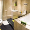 Photo 7: Shared bathroom with shower & nice tub to jump into