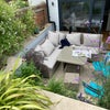 Photo 8: Patio with steps leading to garden