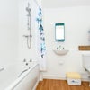 Photo 5: Bathroom - picture from when I moved in, cosmetic changes since