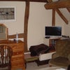 Photo 3: Spareroom desk and TV from bathroom door