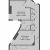 Photo 4: Floor plan (Available bedroom is the one closest to kitchen)