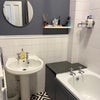 Photo 7: Bathroom with shower over bath & sink