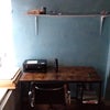Photo 2: Desk, printer left by previous lodger!