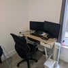 Photo 2: Desk with monitors, keyboard and mouse available for use