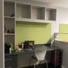 Photo 2: Desk area & some shelving 