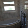 Photo 6: renovated corner bath shower with extra room 