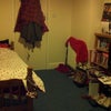 Photo 5: Single bed, shelves and small table