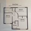 Photo 8: Floorplan.bed 1 is top right,bed 2 left hand side