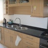 Photo 5: Kitchen from RHS with integrated w/m marble floor