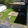 Photo 5: large garden with furniture, pond and fire pit