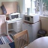 Photo 3: entrance to main room, external door and kitchen