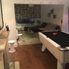 Photo 5: Pool table and flatscreen TV