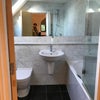 Photo 3: Large Carrara marble and granite bathroom