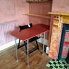 Photo 3: Desk and Fireplace