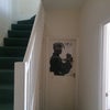 Photo 7: View when entering flat: Stairs leading to room (left) and kitchen (right) 
