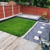 Photo 8: Private low-maintenance garden with decked seating area and patio – great for relaxing