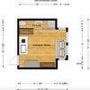 Photo 5: Studio plan with dimensions (approx)