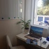 Photo 3: Laptop desk & leather swivel chair with view of green & peaceful district