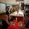 Photo 3: Galley kitchen dinner party