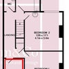 Photo 9: bedroom in red with part of adjacent room available. 