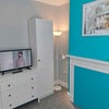 Photo 2: Room 1 :- Single downstairs front room with TV,mini fridge  microwave, kettle and to