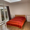 Photo 5: bedroom and patio with skylight