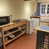 Photo 6: Kitchenette with double hob and microwave/convection oven/grill