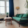 Photo 3: 3 seater retro sofa & coffee table
