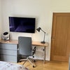 Photo 3: desk TV drawers and leather chair