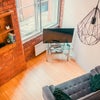 Photo 5: Living room with open kitchen