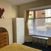 Photo 2: Large room with double bed, wardrobe, drawers & curtains 