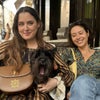 Photo 4: Me and my sister with Bruno (my parent's schnauzer) 