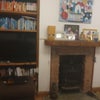 Photo 7: living room with wood burning stove