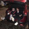 Photo 2: us in a car (we can't drive)