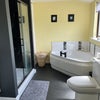 Photo 4: Shower/bath in large bathroom
