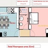 Photo 2: Floorplan with rooms size approx.