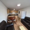 Photo 4: Living room with kitchen