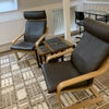 Photo 3: upstairs lounge with 2 x leather chairs