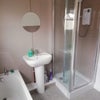 Photo 6: Bathroom, shower, bath, pedestal sink, toilet