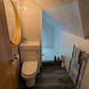 Photo 7: Upstairs bathroom, quirky shape but huge shower around the corner