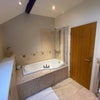 Photo 4: sole use large travertine bathroom 
