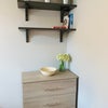 Photo 8: Room 2: Showing Wall Shelves and Chest of Three Drawers