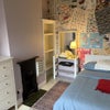 Photo 3: Bedroom with double bed, wardrobe, drawers and shelves