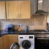 Photo 5: Kitchen workspace -Rice cooker, microwave, Bosch washer/dryer oven  air fryer, wizz ambient lighting