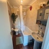 Photo 6: Upstairs bathroom with electric shower and bath